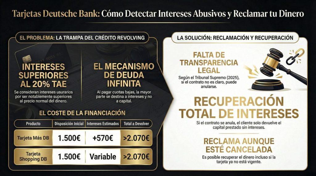 infografia tarjeta deutsche bank ligera - Abogados Legalsha